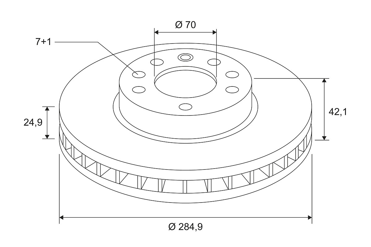COATED BRAKE DISC X2 OPE VECTRA C FR